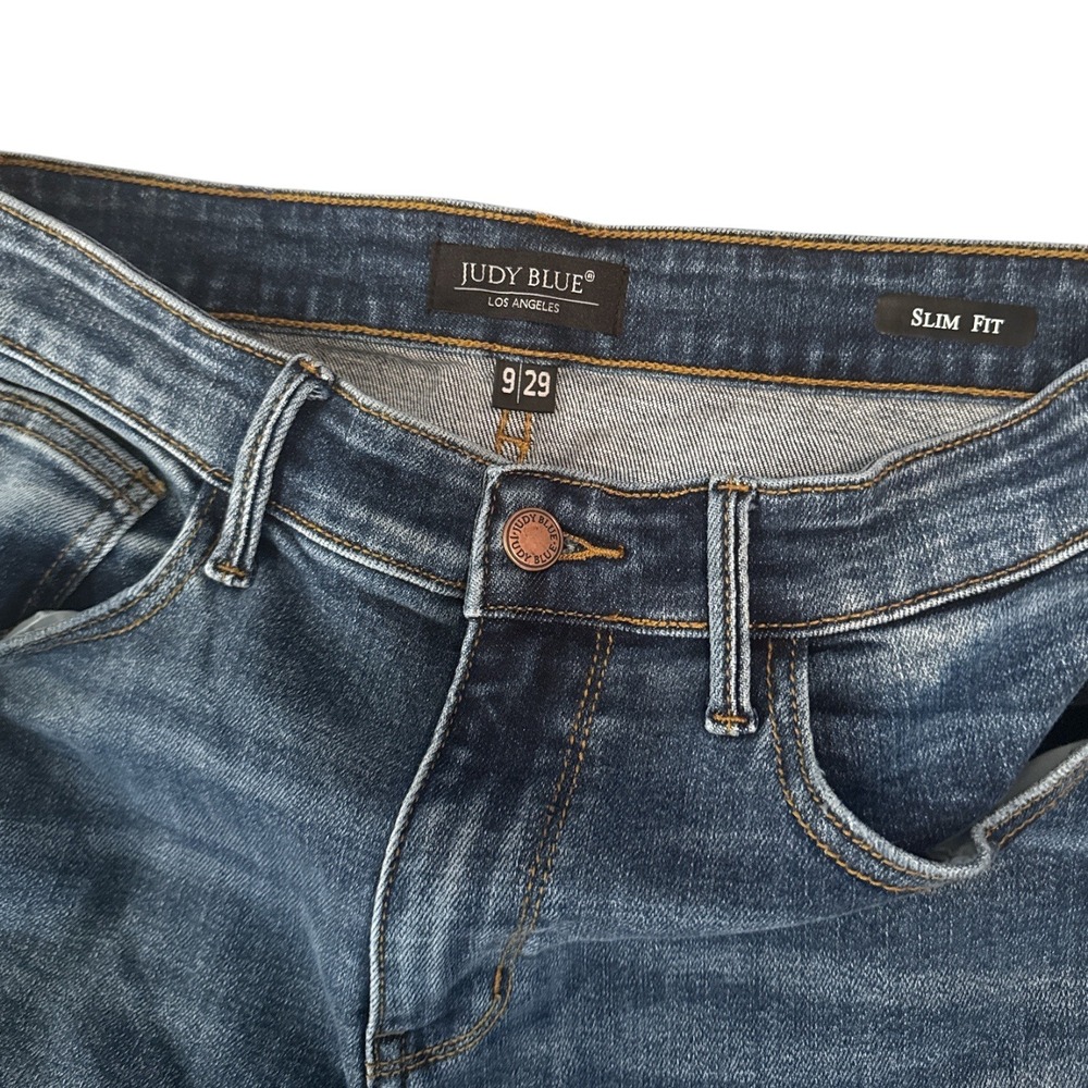 Judy Blue Slim Fit High Rise Dark Wash Jeans Womens Size 9/29 - Picture 2 of 8